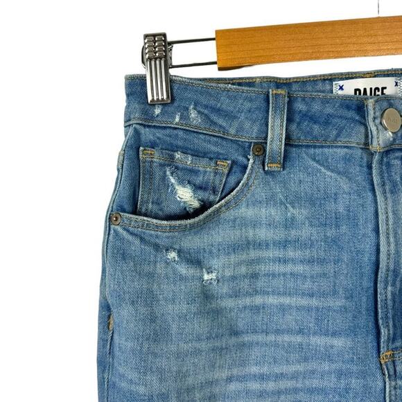 PAIGE Sarah Slim Crop Jeans Starstruck Destructed High Rise Size 27 Distressed - Picture 3 of 16